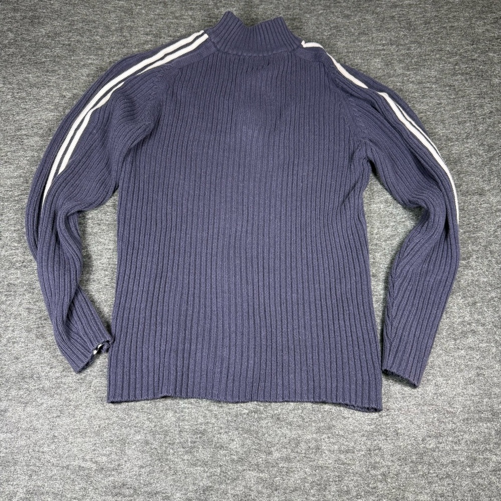 American Rag Women’s Zip Up Sweater in Navy and White - Picture 2 of 5